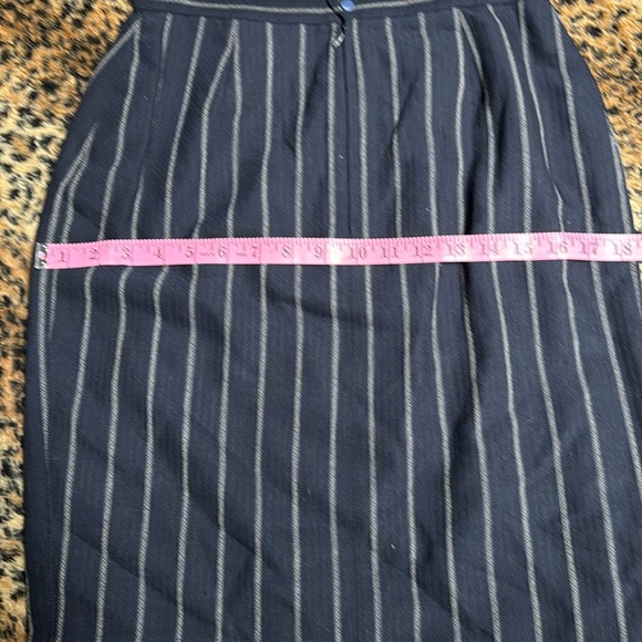 The ULTIMATE POWER SUIT Vintage Thierry Mugler Navy White pinstripe suit S40 - Picture 6 of 12